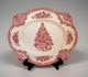 Johnson Bros Old Britain Castles Pink Christmas Tree 11 Oval Platter Euc