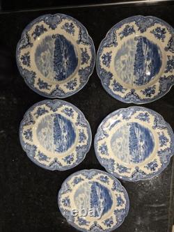 Johnson Bros Old Britain Castles Set of 5 9 Inch Salad Plates