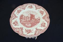 Johnson Bros. Old Britain Castles Set of 7 Dinner Plates 10 Pink