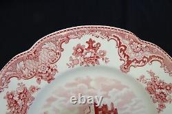 Johnson Bros. Old Britain Castles Set of 7 Dinner Plates 10 Pink