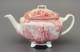 Johnson Bros Old Britain Castlespink Red Teapot & Lid, Vgc, 6hx10w Vivid Color