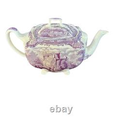 Johnson Bros. Old British Castles Vintage Lavender Purple Teapot Collectible