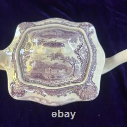 Johnson Bros. Old British Castles Vintage Lavender Purple Teapot Collectible