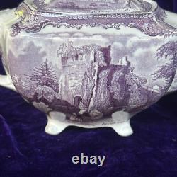 Johnson Bros. Old British Castles Vintage Lavender Purple Teapot Collectible