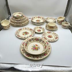 Johnson Bros Pareek Marlborough 39 Pc Dinnerware Set England