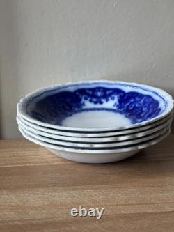 Johnson Bros Persian Flow Blue Persian Serving Bowl & 5 Berry Bowls