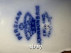 Johnson Bros Persian Flow Blue Persian Serving Bowl & 5 Berry Bowls