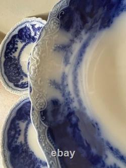 Johnson Bros Persian Flow Blue Persian Serving Bowl & 5 Berry Bowls
