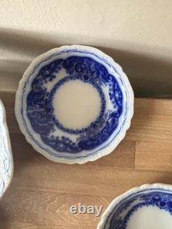 Johnson Bros Persian Flow Blue Persian Serving Bowl & 5 Berry Bowls