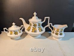 Johnson Bros Persian Garden Tea Set Tea Pot, Cream, Sugar Lid. No Chips Crazing