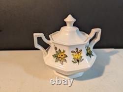 Johnson Bros Persian Garden Tea Set Tea Pot, Cream, Sugar Lid. No Chips Crazing