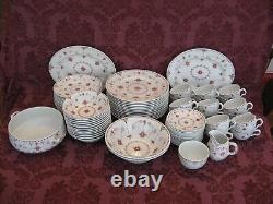 Johnson Bros Pink Denmark Earthenware Dinnerware Set for 13+ -77 Pcs -Very Nice