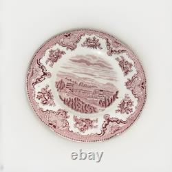 Johnson Bros. Pink Old Britain Castles England Salad Plates Set of 2