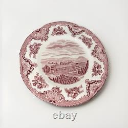 Johnson Bros. Pink Old Britain Castles England Salad Plates Set of 2