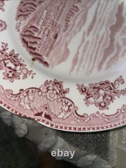 Johnson Bros. Pink Old Britain Castles England Salad Plates Set of 2
