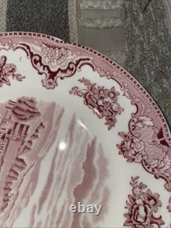 Johnson Bros. Pink Old Britain Castles England Salad Plates Set of 2
