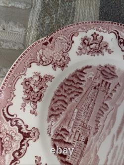 Johnson Bros. Pink Old Britain Castles England Salad Plates Set of 2
