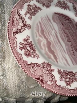 Johnson Bros. Pink Old Britain Castles England Salad Plates Set of 2