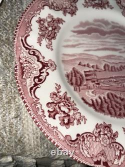 Johnson Bros. Pink Old Britain Castles England Salad Plates Set of 2