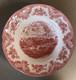 Johnson Bros Pink Transferware Old Britain Castles 9 Wide Rim Soup Bowl Set/6