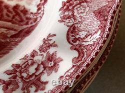 Johnson Bros Pink TransferWare Old Britain Castles 9 Wide Rim Soup Bowl Set/6