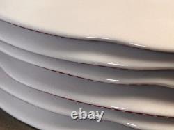 Johnson Bros Pink TransferWare Old Britain Castles 9 Wide Rim Soup Bowl Set/6