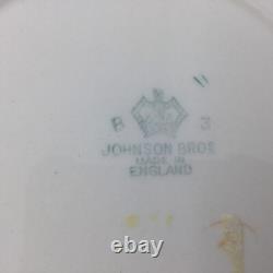 Johnson Bros. Porcelain Dessert Plates Dishes Fruits Set of 6 England