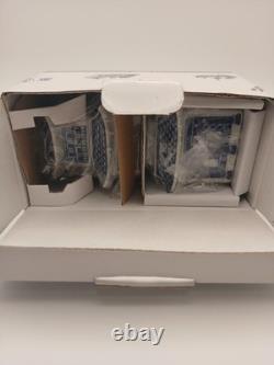 Johnson Bros Rare Blue Willow Stackable Pagoda Salt Pepper Shaker Mint Brand New