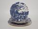 Johnson Bros Rare Table Service 18 Plates Semi Porcelain Cotswold Blue