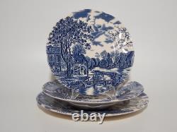Johnson Bros Rare Table Service 18 Plates Semi Porcelain Cotswold Blue