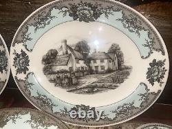 Johnson Bros. River Scenes Beautiful New 49 Piece Set all Accent Dinner Plates