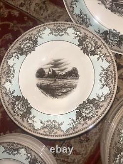 Johnson Bros. River Scenes Beautiful New 49 Piece Set all Accent Dinner Plates