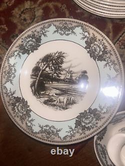 Johnson Bros. River Scenes Beautiful New 49 Piece Set all Accent Dinner Plates