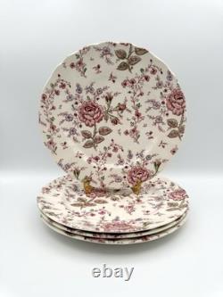 Johnson Bros Rose Chintz Dinner Plates 9 7/8, Set of 4
