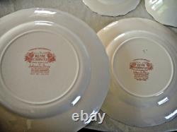 Johnson Bros Rose Chintz Ironstone 38pc 5 Settings + Oval Serving Bowls Platter