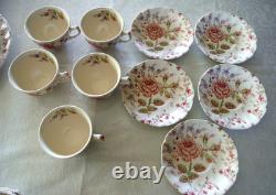 Johnson Bros Rose Chintz Ironstone 38pc 5 Settings + Oval Serving Bowls Platter