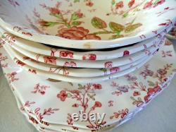 Johnson Bros Rose Chintz Ironstone 38pc 5 Settings + Oval Serving Bowls Platter