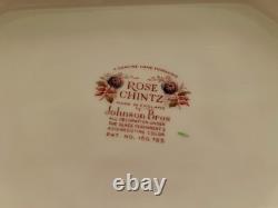 Johnson Bros Rose Chintz Large Covered Soup Tureen 15.5 Excellent Condiiton