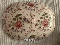Johnson Bros Rose Chintz Large Covered Soup Tureen 15.5 Excellent Condiiton