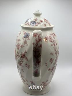 Johnson Bros Rose Chintz Pink Teapot / Coffee Pot & Lid England 1883 Stamp