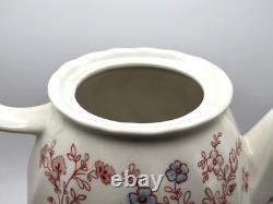 Johnson Bros Rose Chintz Pink Teapot / Coffee Pot & Lid England 1883 Stamp