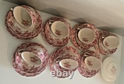 Johnson Bros STRAWBERRY FAIR Tea cups, saucers, and dessert, or bread plates