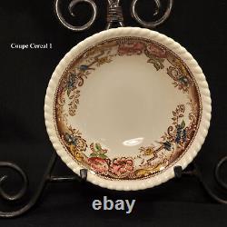 Johnson Bros Set of 7 Coupe Cereal Bowls Devonshire Brown Multicolor 1913+
