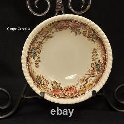 Johnson Bros Set of 7 Coupe Cereal Bowls Devonshire Brown Multicolor 1913+