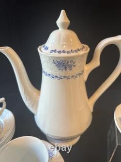 Johnson Bros Springfield Blue Flowers coffee service for 8 England Stoneware