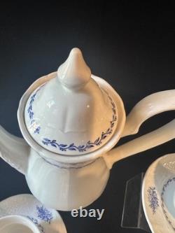Johnson Bros Springfield Blue Flowers coffee service for 8 England Stoneware