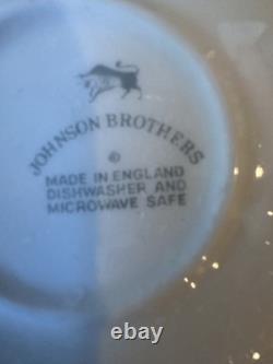 Johnson Bros Springfield Blue Flowers coffee service for 8 England Stoneware