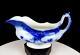 Johnson Bros. St Louis Pattern Antique Floral 8 Flow Blue Gravy Boat 1913