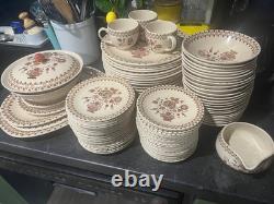 Johnson Bros Stafford Shire Jamestown Hand Engraving Dinnerware Set (110pcs)