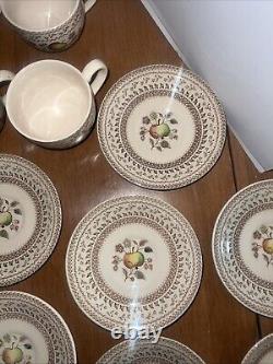 Johnson Bros Staffordshire Old Granite Fruit Sampler 31 PC Set Of China